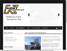 Tablet Screenshot of kostmaterials.com